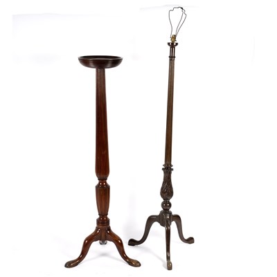 Lot 824 - A Georgian style mahogany torchere and a...