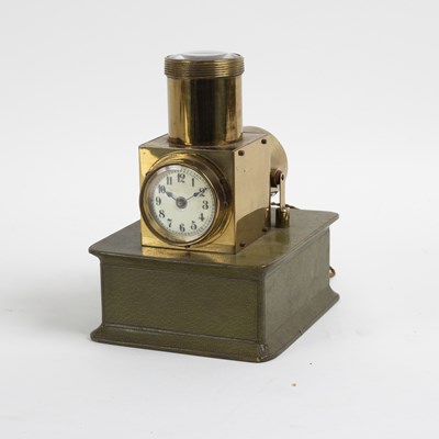 Lot 843 - An Edwardian ceiling projector clock or...