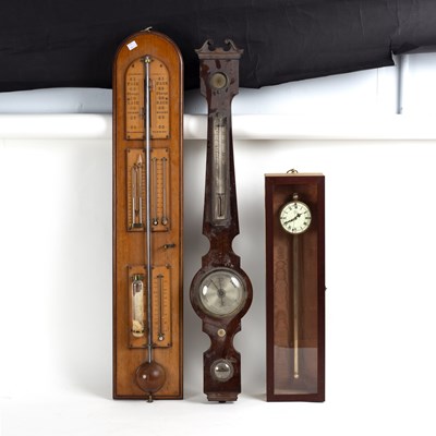 Lot 850 - An early 19th Century rosewood cased barometer,...