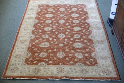 Lot 863 - A modern Ziegler design rug with foliate...