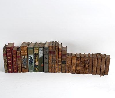 Lot 911 - Sundry leather bound books and other volumes,...