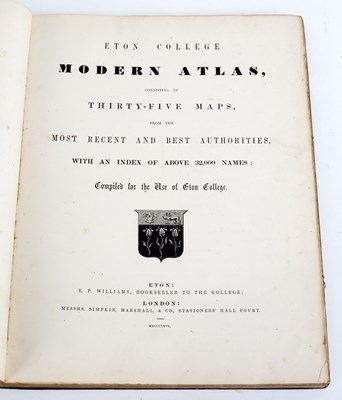 Lot 917 - Eton College Modern Atlas, 34 maps, index of...