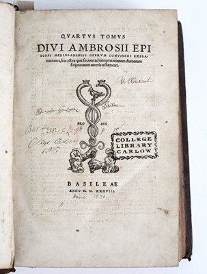 Lot 933 - Ambrose, Saint and Bishop of Milan. Operum??¦,...