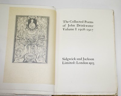 Lot 948 - Drinkwater (John) The Collected Poems, 2 vols.,...