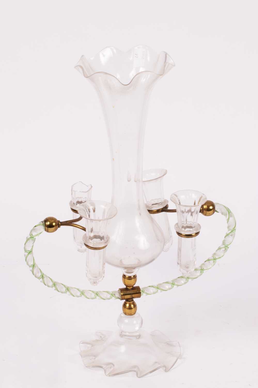 Lot 164 - An English glass epergne