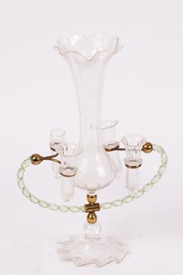 Lot 164 - An English glass epergne