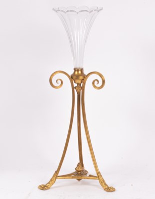 Lot 165 - A French glass and gilt metal centrepiece