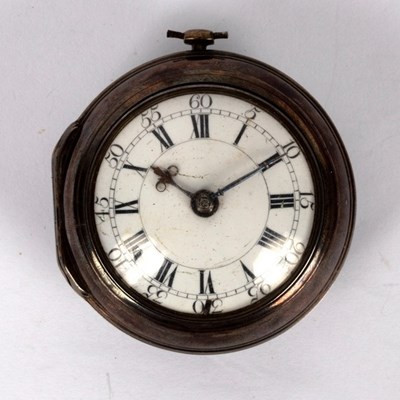 Lot 40 - A George III pair cased pocket watch, the...
