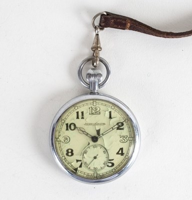 Lot 42 - A Jaeger-LeCoultre military open faced pocket...