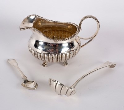 Lot 60 - An Irish silver jug, James le Bas, Dublin 1826,...