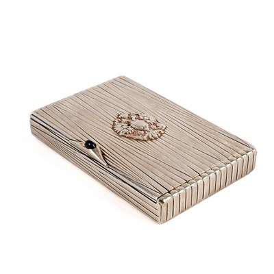 Lot 88 - A Russian silver and silver gilt cigarette box...