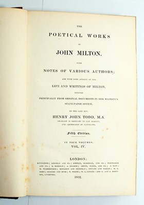 Lot 131 - Todd (H J) The Poetical Works of John Milton,...