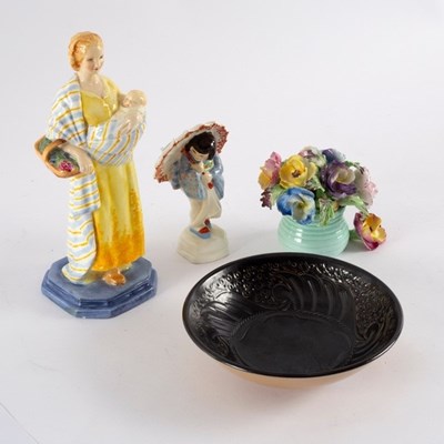 Lot 198 - A Royal Worcester figure, Flower Girl,...