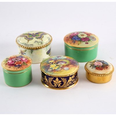 Lot 200 - A Royal Worcester circular box and cover,...