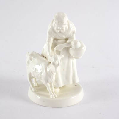 Lot 201 - A Royal Worcester white glazed figure, The Old...