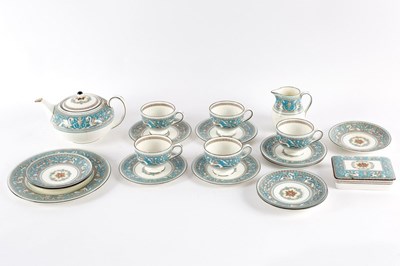 Lot 247 - A Wedgwood Florentine pattern tea service with...