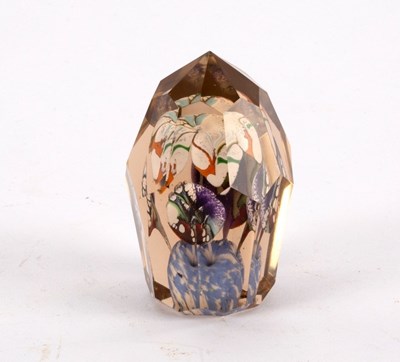 Lot 261 - A Venetian glass faceted paperweight, 10cm high