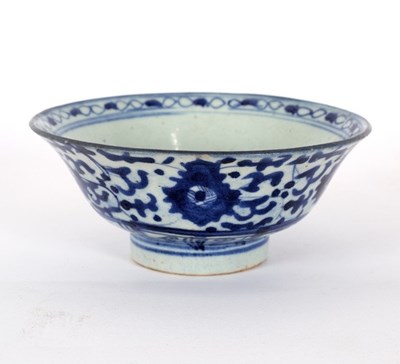 Lot 274 - A Chinese Straits ware style blue and white...