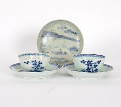 Lot 276 - Chinese cargo wares comprising a pair of...