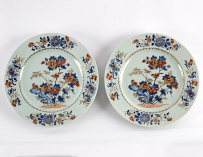 Lot 311 - A pair of Chinese Imari style plates in...