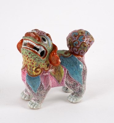 Lot 339 - A famille rose Buddhist lion, 19th Century, 10....