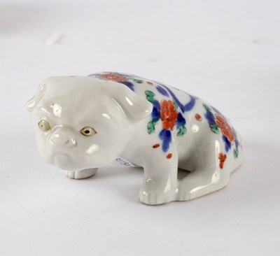 Lot 340 - A Japanese Imari style dog, Meiji period, 11cm...