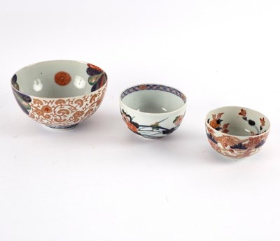 Lot 348 - Three Japanese Imari bowls, early 18th Century,...