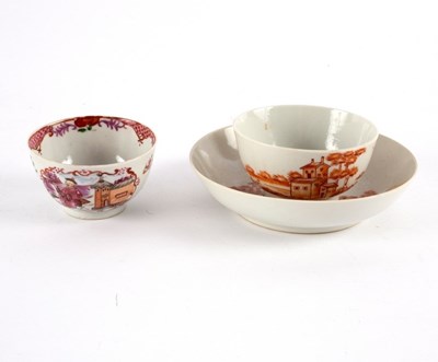 Lot 352 - A Chinese iron red tea bowl and saucer,...