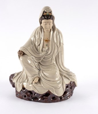 Lot 362 - A Chinese pottery figure by Liu Zemian, the...