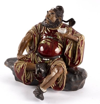 Lot 365 - A Chinese pottery figure by Liu Zemian of...