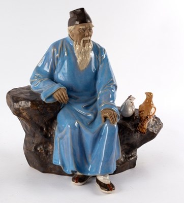 Lot 367 - A Chinese pottery figure by Liu Zemian of Qi...