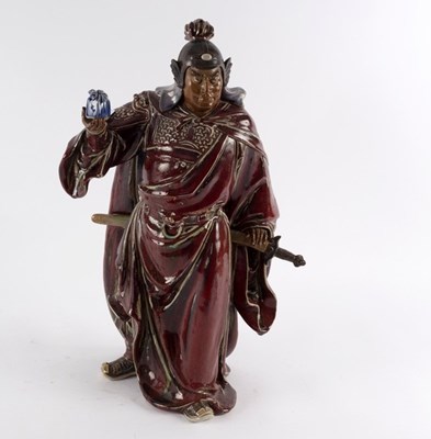 Lot 370 - A Chinese pottery figure by Liu Zemian of Han...