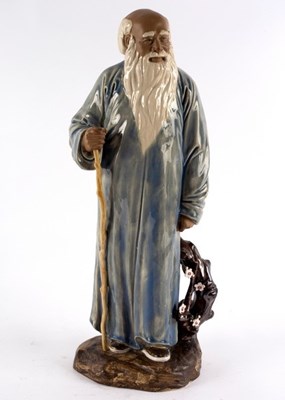 Lot 373 - A Chinese pottery figure by Liu Zemian of...