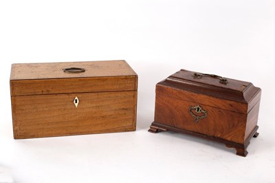 Lot 407 - An 18th Century mahogany tea caddy, 31cm wide...