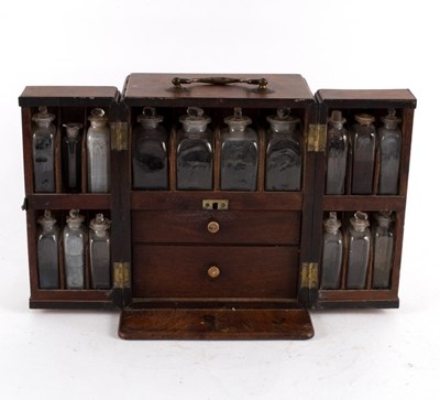 Lot 416 - A 19th Century apothecary box, the hinged...