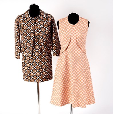 Lot 475 - A Mary Donan dress and jacket in a geometric...