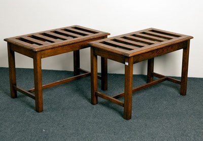 Lot 534 - A pair of Victorian luggage racks, 68.5cm wide