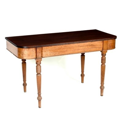 Lot 542 - A George III mahogany D-shaped side table...