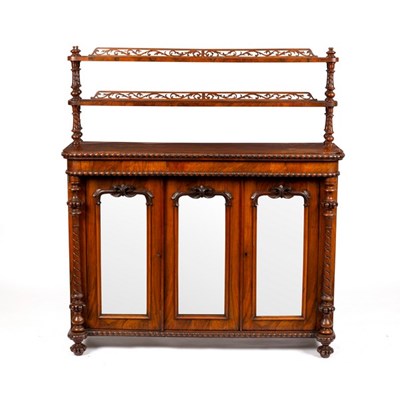 Lot 551 - A Regency rosewood chiffonier with shelves...