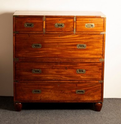 Lot 582 - A Victorian mahogany campaign chest, circa...