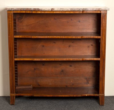 Lot 604 - A Regency rosewood bookcase with marble top...