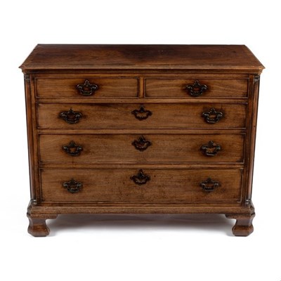 Lot 608 - A late 18th Century Chippendale period chest,...