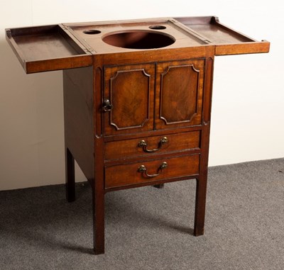 Lot 610 - A Regency mahogany enclosed washstand, on...