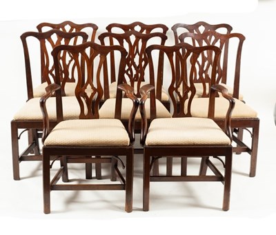 Lot 638 - A set of eight George III style mahogany...