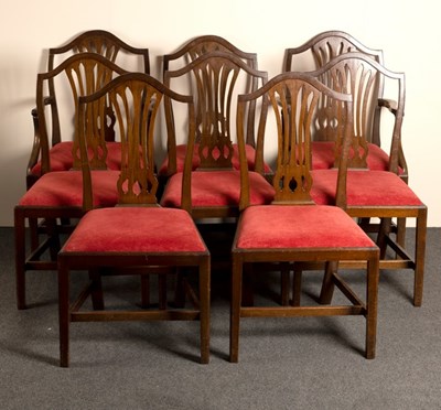 Lot 681 - A set of eight George III style mahogany...