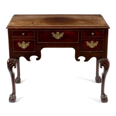 Lot 711 - A George II walnut lowboy fitted five drawers,...