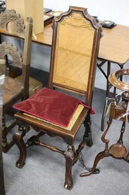 Lot 719 - A 17th Century side chair, the moulded frame...