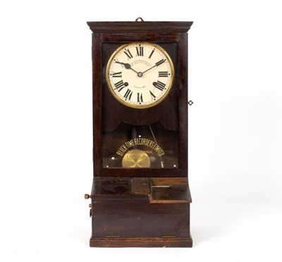 Lot 748 - An eight-day time recording clock by Blick,...