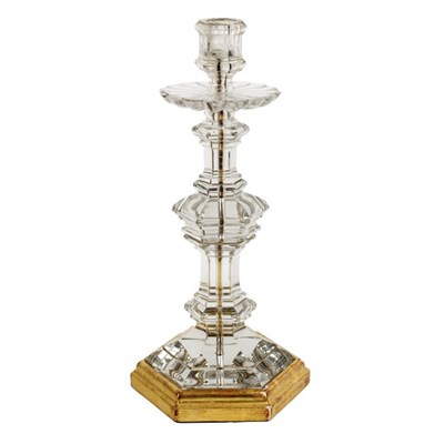 Lot 760 - A rock crystal candle holder, possibly by...