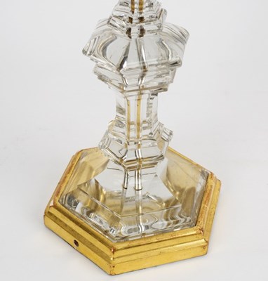 Lot 760 - A rock crystal candle holder, possibly by...